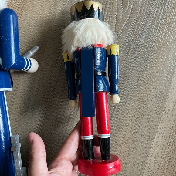 Set Of 2 Wooden Nutcracker 14” Soldier 9” Navy Christmas Decoration! - Picture 5 of 6
